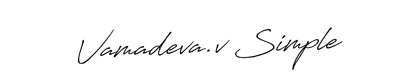 The best way (Antro_Vectra_Bolder) to make a short signature is to pick only two or three words in your name. The name Vamadeva.v Simple include a total of six letters. For converting this name. Vamadeva.v Simple signature style 7 images and pictures png