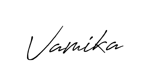 How to make Vamika signature? Antro_Vectra_Bolder is a professional autograph style. Create handwritten signature for Vamika name. Vamika signature style 7 images and pictures png