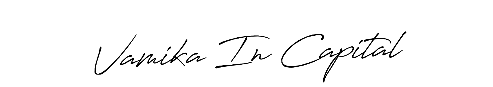 Once you've used our free online signature maker to create your best signature Antro_Vectra_Bolder style, it's time to enjoy all of the benefits that Vamika In Capital name signing documents. Vamika In Capital signature style 7 images and pictures png