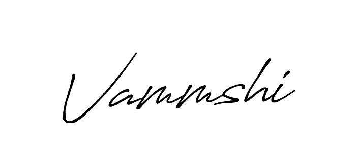 Use a signature maker to create a handwritten signature online. With this signature software, you can design (Antro_Vectra_Bolder) your own signature for name Vammshi. Vammshi signature style 7 images and pictures png