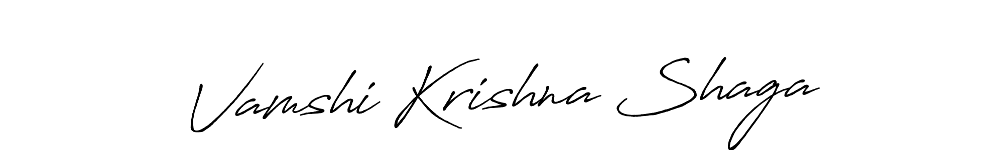Create a beautiful signature design for name Vamshi Krishna Shaga. With this signature (Antro_Vectra_Bolder) fonts, you can make a handwritten signature for free. Vamshi Krishna Shaga signature style 7 images and pictures png