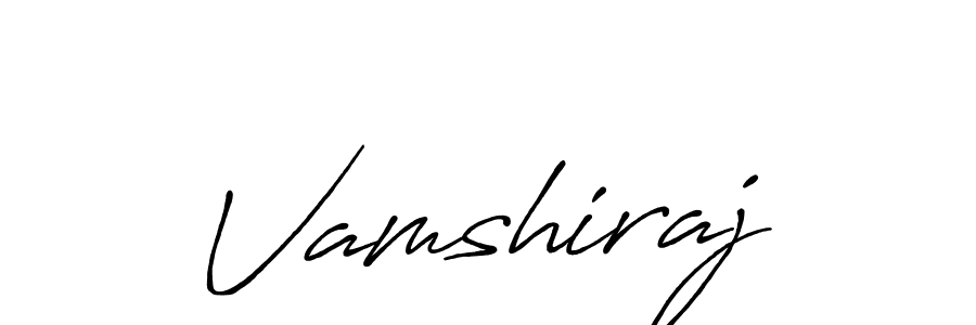 Create a beautiful signature design for name Vamshiraj. With this signature (Antro_Vectra_Bolder) fonts, you can make a handwritten signature for free. Vamshiraj signature style 7 images and pictures png