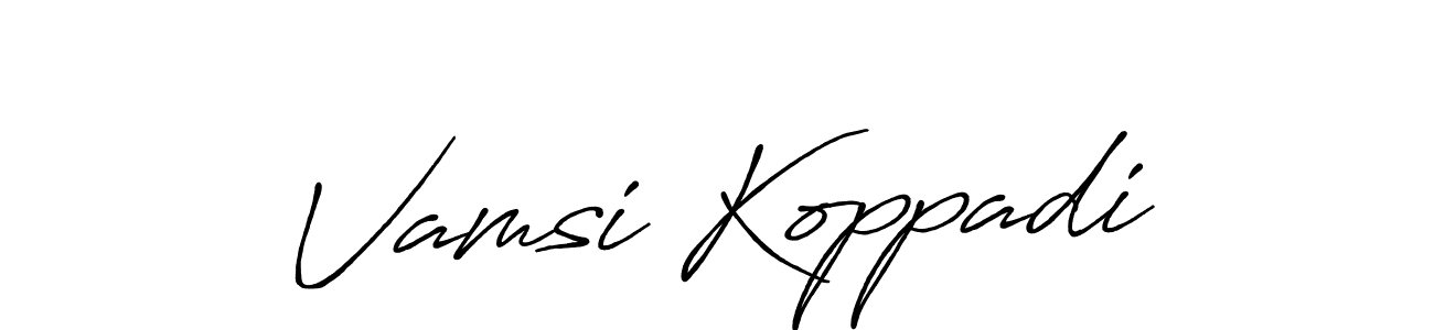 if you are searching for the best signature style for your name Vamsi Koppadi. so please give up your signature search. here we have designed multiple signature styles  using Antro_Vectra_Bolder. Vamsi Koppadi signature style 7 images and pictures png