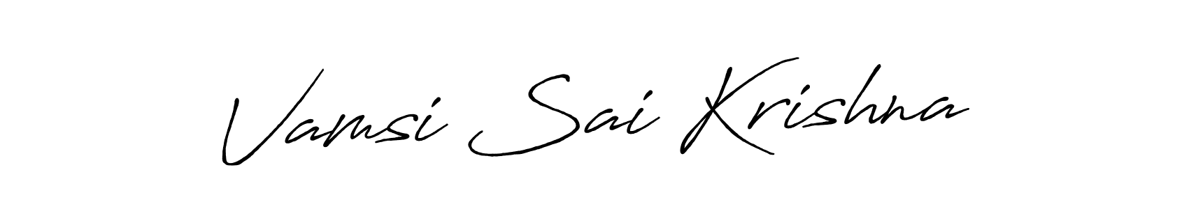 Also we have Vamsi Sai Krishna name is the best signature style. Create professional handwritten signature collection using Antro_Vectra_Bolder autograph style. Vamsi Sai Krishna signature style 7 images and pictures png