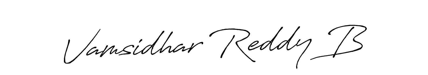 Make a beautiful signature design for name Vamsidhar Reddy B. With this signature (Antro_Vectra_Bolder) style, you can create a handwritten signature for free. Vamsidhar Reddy B signature style 7 images and pictures png