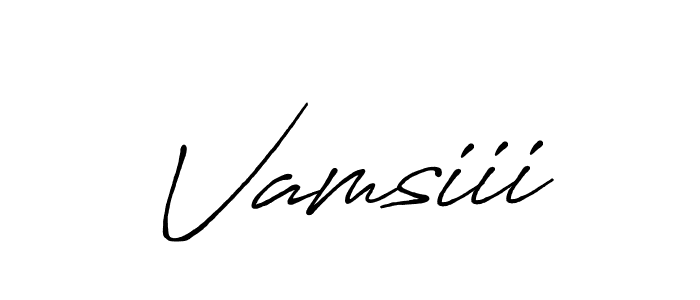 Create a beautiful signature design for name Vamsiii. With this signature (Antro_Vectra_Bolder) fonts, you can make a handwritten signature for free. Vamsiii signature style 7 images and pictures png