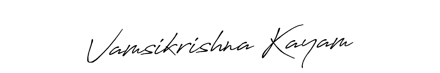 Also we have Vamsikrishna Kayam name is the best signature style. Create professional handwritten signature collection using Antro_Vectra_Bolder autograph style. Vamsikrishna Kayam signature style 7 images and pictures png