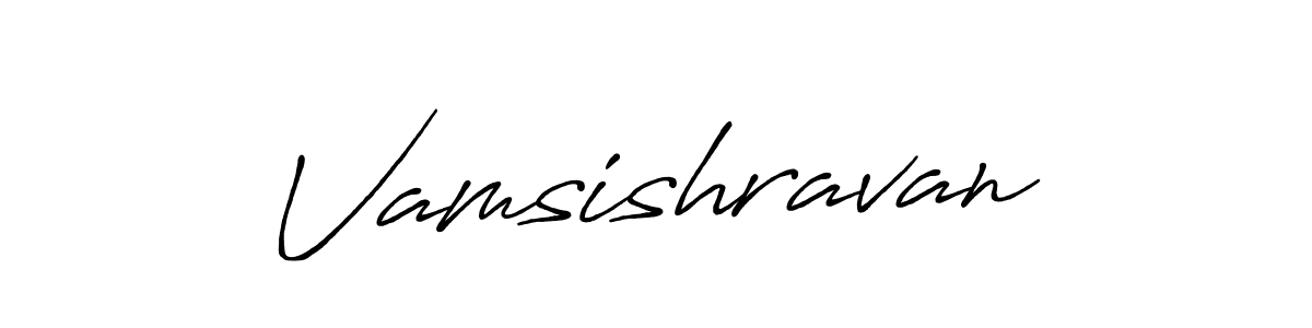 Also we have Vamsishravan name is the best signature style. Create professional handwritten signature collection using Antro_Vectra_Bolder autograph style. Vamsishravan signature style 7 images and pictures png