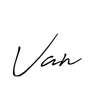 Use a signature maker to create a handwritten signature online. With this signature software, you can design (Antro_Vectra_Bolder) your own signature for name Van. Van signature style 7 images and pictures png