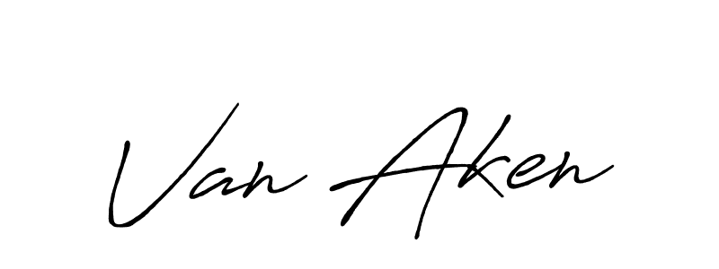 Design your own signature with our free online signature maker. With this signature software, you can create a handwritten (Antro_Vectra_Bolder) signature for name Van Aken. Van Aken signature style 7 images and pictures png