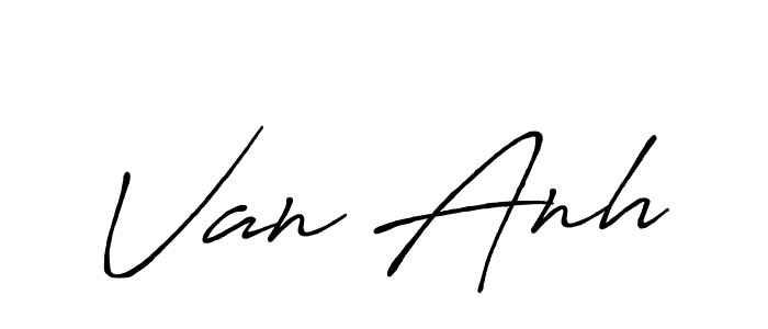 Design your own signature with our free online signature maker. With this signature software, you can create a handwritten (Antro_Vectra_Bolder) signature for name Van Anh. Van Anh signature style 7 images and pictures png