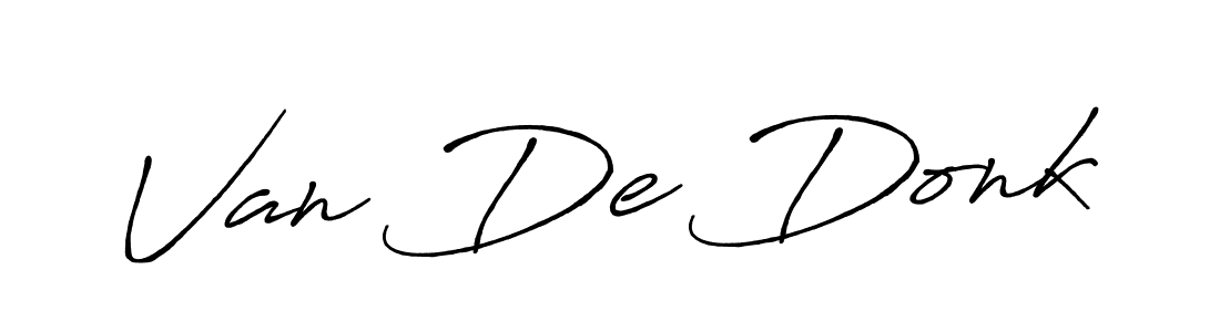 Design your own signature with our free online signature maker. With this signature software, you can create a handwritten (Antro_Vectra_Bolder) signature for name Van De Donk. Van De Donk signature style 7 images and pictures png