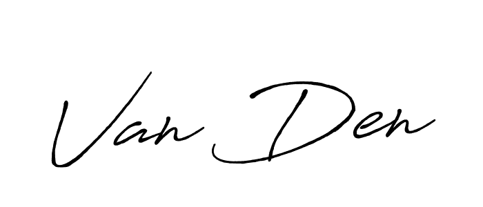 Create a beautiful signature design for name Van Den. With this signature (Antro_Vectra_Bolder) fonts, you can make a handwritten signature for free. Van Den signature style 7 images and pictures png