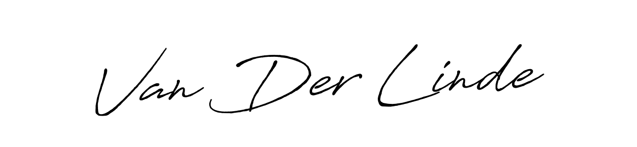 Also we have Van Der Linde name is the best signature style. Create professional handwritten signature collection using Antro_Vectra_Bolder autograph style. Van Der Linde signature style 7 images and pictures png