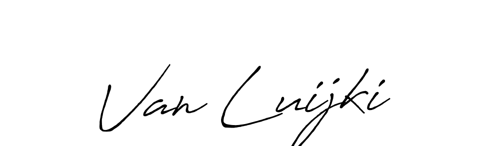 The best way (Antro_Vectra_Bolder) to make a short signature is to pick only two or three words in your name. The name Van Luijki include a total of six letters. For converting this name. Van Luijki signature style 7 images and pictures png