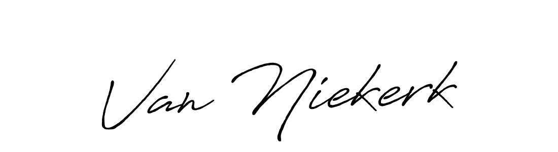 Use a signature maker to create a handwritten signature online. With this signature software, you can design (Antro_Vectra_Bolder) your own signature for name Van Niekerk. Van Niekerk signature style 7 images and pictures png