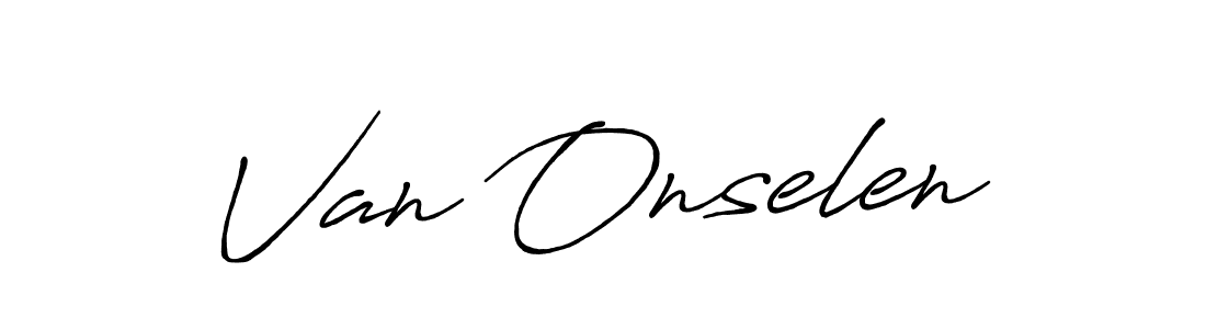 Design your own signature with our free online signature maker. With this signature software, you can create a handwritten (Antro_Vectra_Bolder) signature for name Van Onselen. Van Onselen signature style 7 images and pictures png