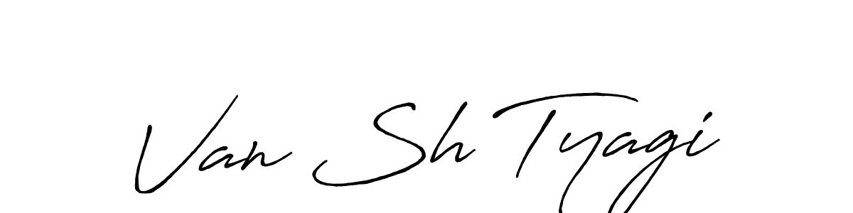 How to make Van Sh Tyagi signature? Antro_Vectra_Bolder is a professional autograph style. Create handwritten signature for Van Sh Tyagi name. Van Sh Tyagi signature style 7 images and pictures png