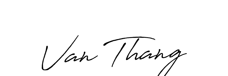 Van Thang stylish signature style. Best Handwritten Sign (Antro_Vectra_Bolder) for my name. Handwritten Signature Collection Ideas for my name Van Thang. Van Thang signature style 7 images and pictures png