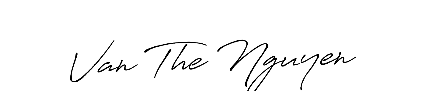 Make a beautiful signature design for name Van The Nguyen. With this signature (Antro_Vectra_Bolder) style, you can create a handwritten signature for free. Van The Nguyen signature style 7 images and pictures png