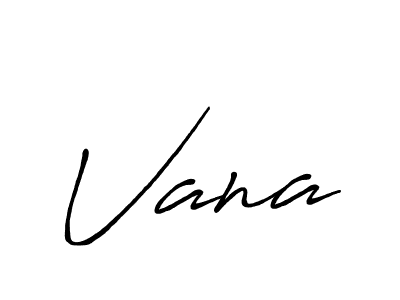 Create a beautiful signature design for name Vana. With this signature (Antro_Vectra_Bolder) fonts, you can make a handwritten signature for free. Vana signature style 7 images and pictures png