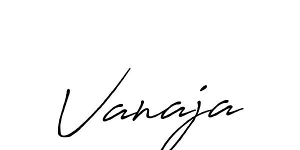 How to make Vanaja name signature. Use Antro_Vectra_Bolder style for creating short signs online. This is the latest handwritten sign. Vanaja signature style 7 images and pictures png