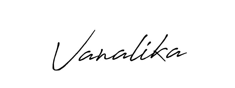 It looks lik you need a new signature style for name Vanalika. Design unique handwritten (Antro_Vectra_Bolder) signature with our free signature maker in just a few clicks. Vanalika signature style 7 images and pictures png