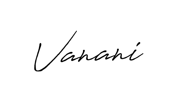How to make Vanani name signature. Use Antro_Vectra_Bolder style for creating short signs online. This is the latest handwritten sign. Vanani signature style 7 images and pictures png