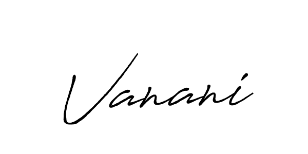 How to make Vanani name signature. Use Antro_Vectra_Bolder style for creating short signs online. This is the latest handwritten sign. Vanani signature style 7 images and pictures png