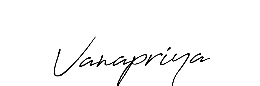 Vanapriya stylish signature style. Best Handwritten Sign (Antro_Vectra_Bolder) for my name. Handwritten Signature Collection Ideas for my name Vanapriya. Vanapriya signature style 7 images and pictures png