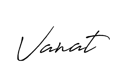 Create a beautiful signature design for name Vanat. With this signature (Antro_Vectra_Bolder) fonts, you can make a handwritten signature for free. Vanat signature style 7 images and pictures png