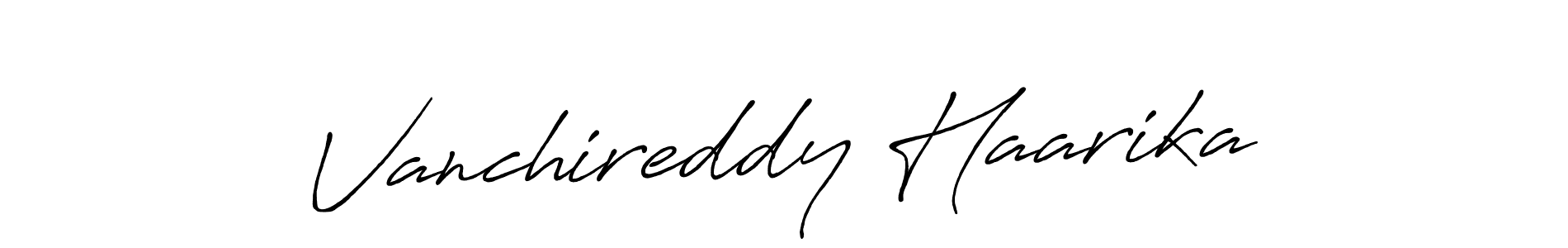 How to Draw Vanchireddy Haarika signature style? Antro_Vectra_Bolder is a latest design signature styles for name Vanchireddy Haarika. Vanchireddy Haarika signature style 7 images and pictures png