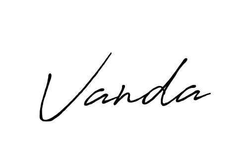 How to make Vanda signature? Antro_Vectra_Bolder is a professional autograph style. Create handwritten signature for Vanda name. Vanda signature style 7 images and pictures png