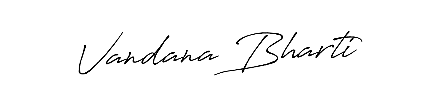 Similarly Antro_Vectra_Bolder is the best handwritten signature design. Signature creator online .You can use it as an online autograph creator for name Vandana Bharti. Vandana Bharti signature style 7 images and pictures png