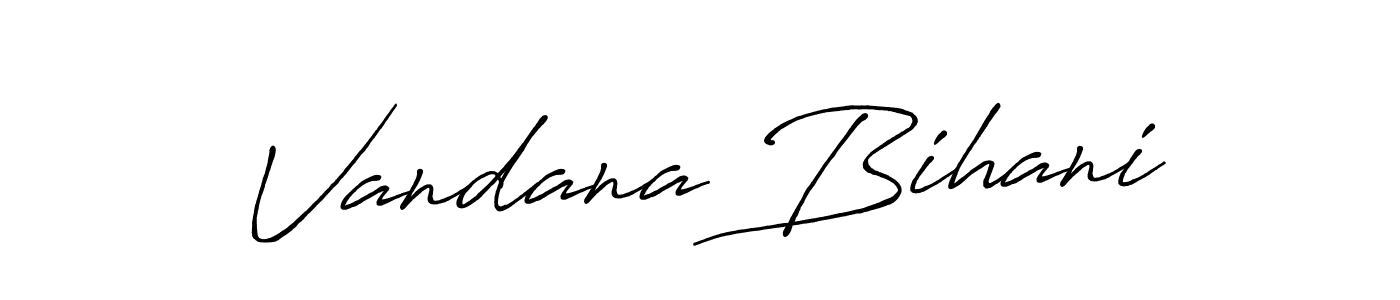 Antro_Vectra_Bolder is a professional signature style that is perfect for those who want to add a touch of class to their signature. It is also a great choice for those who want to make their signature more unique. Get Vandana Bihani name to fancy signature for free. Vandana Bihani signature style 7 images and pictures png