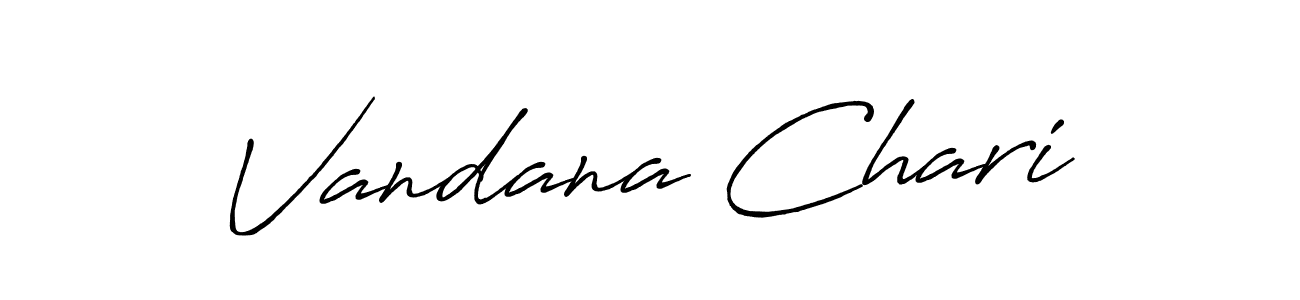 Create a beautiful signature design for name Vandana Chari. With this signature (Antro_Vectra_Bolder) fonts, you can make a handwritten signature for free. Vandana Chari signature style 7 images and pictures png