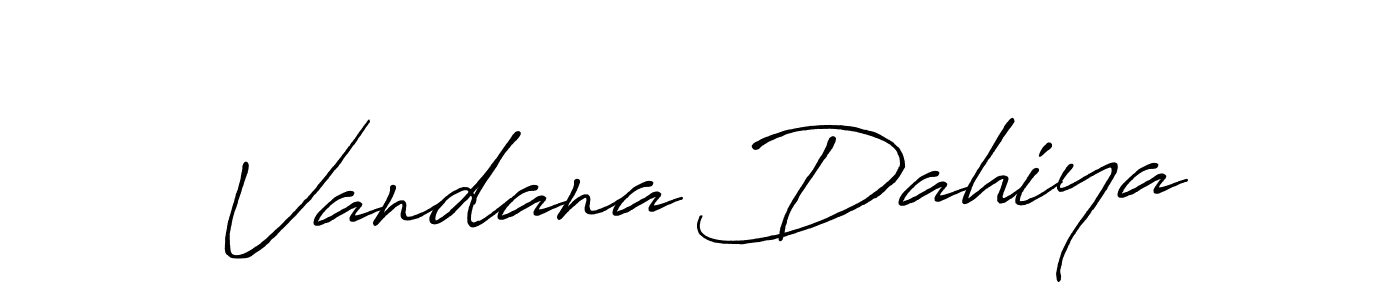 if you are searching for the best signature style for your name Vandana Dahiya. so please give up your signature search. here we have designed multiple signature styles  using Antro_Vectra_Bolder. Vandana Dahiya signature style 7 images and pictures png