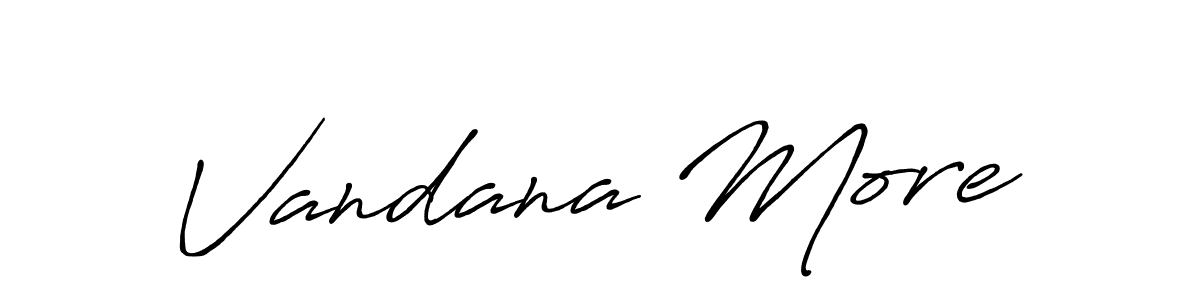 Also You can easily find your signature by using the search form. We will create Vandana More name handwritten signature images for you free of cost using Antro_Vectra_Bolder sign style. Vandana More signature style 7 images and pictures png