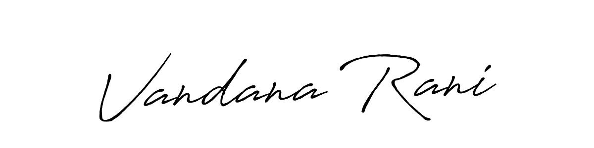Also You can easily find your signature by using the search form. We will create Vandana Rani name handwritten signature images for you free of cost using Antro_Vectra_Bolder sign style. Vandana Rani signature style 7 images and pictures png