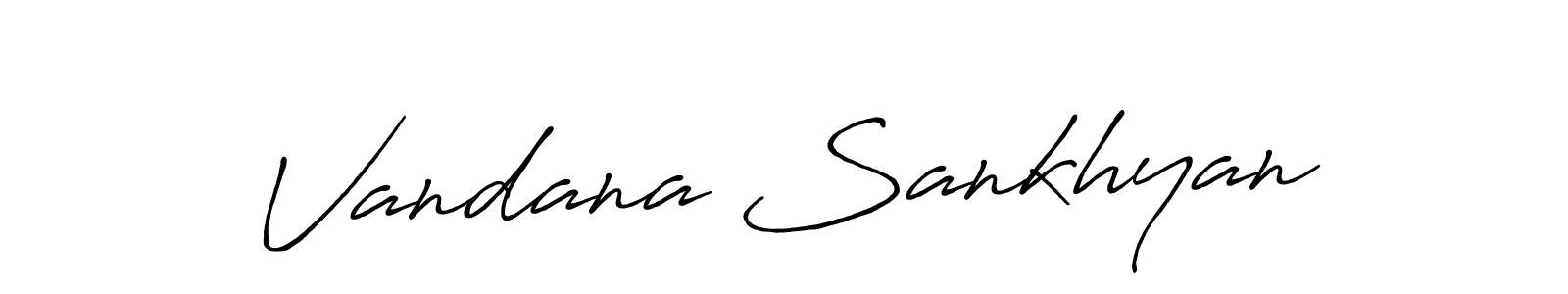 Vandana Sankhyan stylish signature style. Best Handwritten Sign (Antro_Vectra_Bolder) for my name. Handwritten Signature Collection Ideas for my name Vandana Sankhyan. Vandana Sankhyan signature style 7 images and pictures png