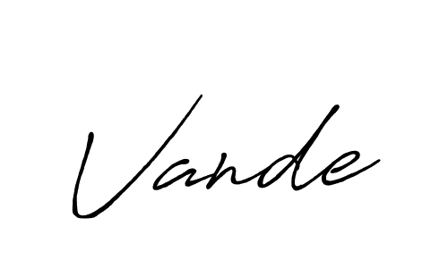 Design your own signature with our free online signature maker. With this signature software, you can create a handwritten (Antro_Vectra_Bolder) signature for name Vande. Vande signature style 7 images and pictures png