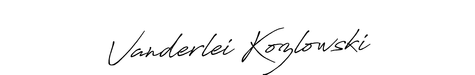 Also You can easily find your signature by using the search form. We will create Vanderlei Kozlowski name handwritten signature images for you free of cost using Antro_Vectra_Bolder sign style. Vanderlei Kozlowski signature style 7 images and pictures png