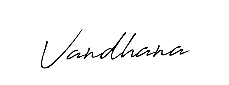 Create a beautiful signature design for name Vandhana. With this signature (Antro_Vectra_Bolder) fonts, you can make a handwritten signature for free. Vandhana signature style 7 images and pictures png