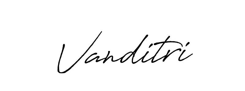 How to make Vanditri name signature. Use Antro_Vectra_Bolder style for creating short signs online. This is the latest handwritten sign. Vanditri signature style 7 images and pictures png