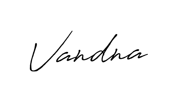 Also we have Vandna name is the best signature style. Create professional handwritten signature collection using Antro_Vectra_Bolder autograph style. Vandna signature style 7 images and pictures png