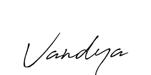 How to make Vandya signature? Antro_Vectra_Bolder is a professional autograph style. Create handwritten signature for Vandya name. Vandya signature style 7 images and pictures png