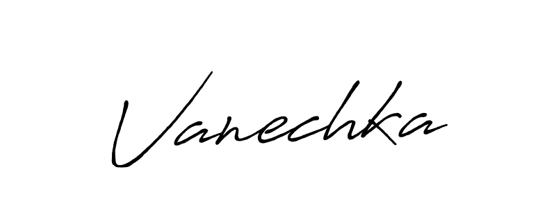 Vanechka stylish signature style. Best Handwritten Sign (Antro_Vectra_Bolder) for my name. Handwritten Signature Collection Ideas for my name Vanechka. Vanechka signature style 7 images and pictures png