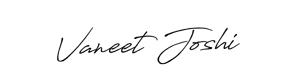 Also we have Vaneet Joshi name is the best signature style. Create professional handwritten signature collection using Antro_Vectra_Bolder autograph style. Vaneet Joshi signature style 7 images and pictures png