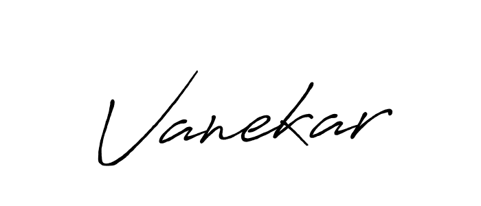 Design your own signature with our free online signature maker. With this signature software, you can create a handwritten (Antro_Vectra_Bolder) signature for name Vanekar. Vanekar signature style 7 images and pictures png