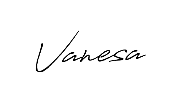 Create a beautiful signature design for name Vanesa. With this signature (Antro_Vectra_Bolder) fonts, you can make a handwritten signature for free. Vanesa signature style 7 images and pictures png
